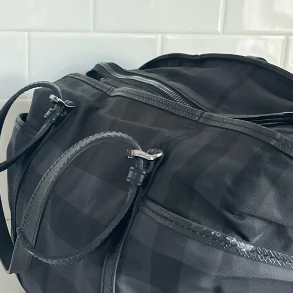 Burberry Graceford Nylon Tonal Check Diaper Bag - Picture 10 of 16